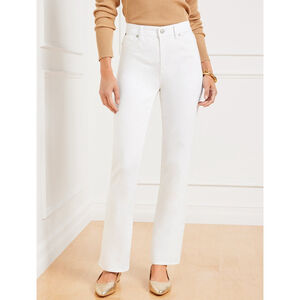 Barley boot cut white jeans 2 talbots NEW comfort casual career jeans 32" inseam